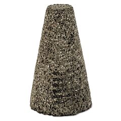 B-Line Abrasives 90971 Plug, 1-1/2 In Dia, 2-1/2 In Thick, 3/8 In-24 Arbor, 24 Grit, Alum Oxide, T18