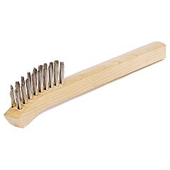 Anchor Brand 97041 Inspection Brushes, 2 X 9 Rows, Stainless Steel Wire, Bent Wood Handle
