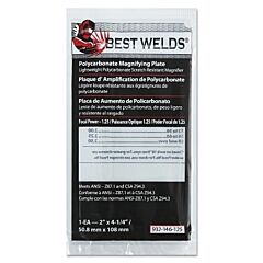 Best Welds 932146125 Plastic Magnifier Plate, 2 In X 4.25 In, 1.25 Diopter, Polycarbonate, Clear