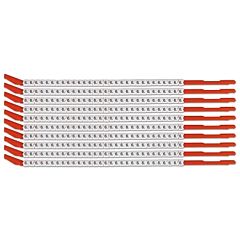 Brady® Scn10-6 Clip Sleeve Wire Markers, 3 In X 8.8 In, "6", Black On White