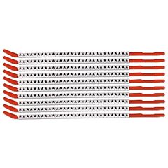 Brady® Scn10-A Clip Sleeve Wire Markers, 3 In X 9 1/4 In, "A", Black On White