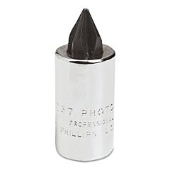 Proto® 4738 Phillips Socket Bits, 1/4 In Drive, #2 Tip