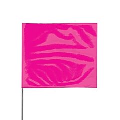 Presco 2321Pg Stake Flags, 2 In X 3 In, 21 In Height, Pvc; Steel Wire, Pink Glo