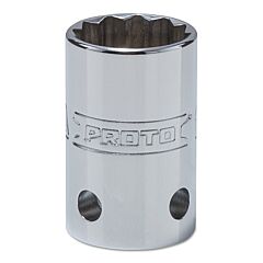 Proto® 5418M-Tt Tether-Ready Drive Deep Sockets, 1/2 In Drive, 18 Mm, 1 1/2 In L, 12 Points