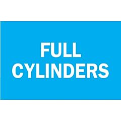 Brady® 25746 Chemical & Hazardous Material Signs, Full Cylinders, Plastic, Blue/White