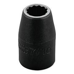 Proto® 7414 Torqueplus Impact Sockets, 1/2 In Drive, 7/16 In Opening, 12 Points