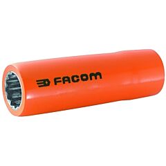 Facom® Fm-J.13Lavse Insulated Deep Sockets, 3/8 In Drive, 13 Mm, 12 Points