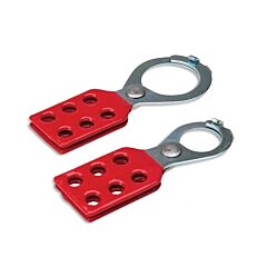 Brady® 105718 Steel Group Lockout Hasp With Tabs, 4.372 In H X 1.575 In W, 0.984 In Jaw Size, Red