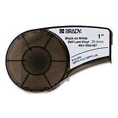 Brady® 110930 Bmp®21 Plus Series B-427 Self Laminating Wire Wrap, 14 Ft L X 0.5 In W, Black On White/Transparent
