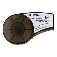 Brady® 139746 Bmp®21 Plus Series B-430 Clear Polyester Component/Panel Label, 21 Ft L X 0.25 In W, White On Clear