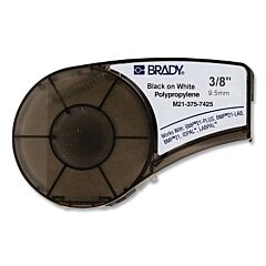 Brady® 121014 Bmp®21 Plus Series B-7425 Polypropylene Laboratory Labels, 21 Ft, 0.375 In, Black On White