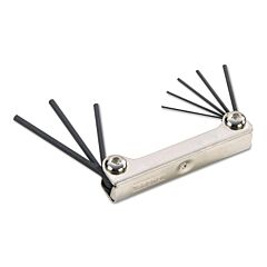 Proto® 4992 8 Pc. Folding Hex Key Sets, 8 Per Holder, Hex Tip, Inch