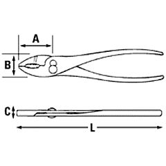 Proto® 275G Combination Pliers, 5 13/16 In, Grip Handle