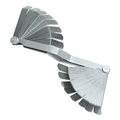 Proto® 000R 16 Blade Overhead Valve Feeler Gauge Set, 0.009 In To 0.027 In Thickness, Inch/Metric, 1/2 In X 9 In