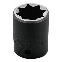 Proto® 7422S Torqueplus Impact Sockets, 1/2 In Drive, 11/16 In Opening, 8 Points