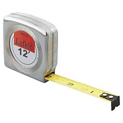 Lufkin® W9212 Mezurall® Measuring Tapes, 1/2 In X 12 Ft, Chrome