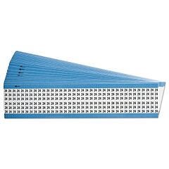 Brady® Wm-24-Pk Solid Numbers Wire Marker Cards, 9 1/2 In X 2 1/4 In, "24", Black On White