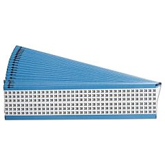 Brady® Wm-38-Pk Solid Numbers Wire Marker Cards, 9 1/2 In X 2 1/4 In, "38", Black On White