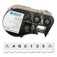 Brady® Mc-750-584 Brady® Bmp41 Bmp51 Bmp53 Reflective Label, .75 In W X 20 Ft L, Black In White