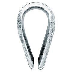 Peerless 4514240 Malleable Wire Rope Thimbles, 1/4 In, Bright Zinc