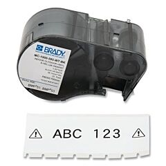 Brady® Mc-1500-595-Wt-Bk Brady® Bmp51 All Weather Permanent Adhesive Vinyl Label, 1.5 In W X 25 Ft L, Black On White