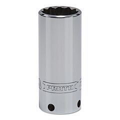 Proto® 5022M-Tt Tether-Ready Drive Deep Sockets, 3/8 In Drive, 22 Mm, 2 3/4 In L, 12 Points