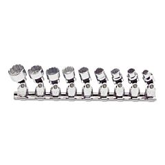 Proto® 47107 Torqueplus Universal Socket Sets, 1/4 In, 12 Point, 9 Piece