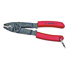Proto® 299-Tt Tether-Ready Wire Stripper/Crimper Pliers, 8 1/2 In, 22-10Awg, Red
