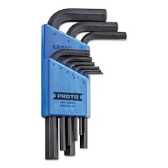 Proto® 4984 Metric Hex Key Sets, 9 Per Holder, Hex Tip, Metric