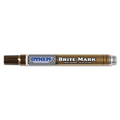 Dykem 84051 Brite-Mark Medium Paint Marker, Gold, Medium, Bullet, Acrylic