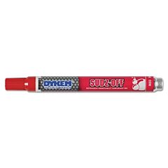 Dykem 91939 Sudz Off Detergent Removable Temporary Marker, Red, Medium