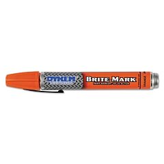 Dykem 40010 Brite-Mark 40 Threaded Cap/Barrel Permanent Paint Marker, Valve Action, Orange, Medium