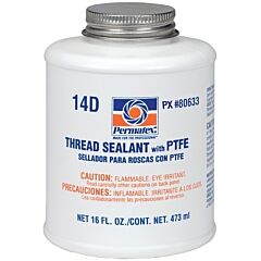 Permatex® 80633 Thread Sealant With Ptfe, 16 Oz, Can, White