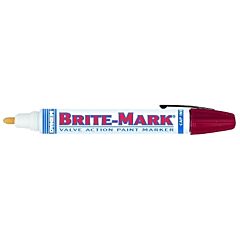 Dykem 40002 Brite-Mark 40 Threaded Cap/Barrel Permanent Paint Marker, Valve Action, Red, Medium