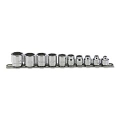 Proto® 52123 10 Piece Super Short Socket Sets, 3/8 In, 6 Point