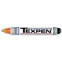 Dykem 16103 Texpen Industrial Steel Ball Tip Paint Marker, Orange, 3/32 In, Medium