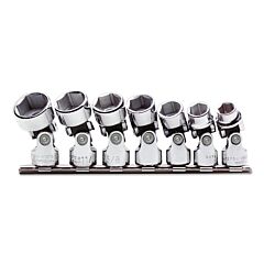 Proto® 52100 Torqueplus 7 Piece Universal Socket Sets, 3/8 In, 6 Point