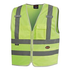 Pioneer V1025160U-4Xl 6855U/6856U Hi-Vis Multi-Pocket Safety Vest, 4X-Large, Green