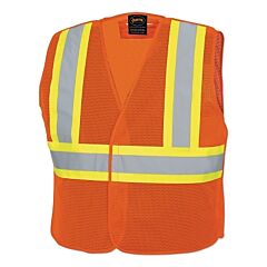 Pioneer V1030550U-2/3Xl 597U/598U Hi-Vis Tear Away Mesh Safety Vest, Size 2X/3X-Large, Orange