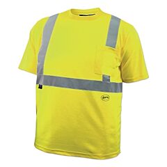 Pioneer® V1054160U-M 6885U/6886U Hv Birdseye Safety Shirt, Medium, Yellow/Green