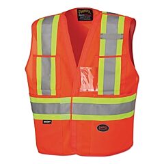 Pioneer V1020951U-S/M 6930U/6931U Hi-Vis Safety Tear Away Vest, Size Small/Medium, Orange