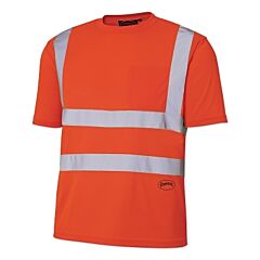 Pioneer V1054050U-L 6882U/6883U Hv Birdseye Safety Shirt, Large, Orange