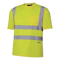 Pioneer V1054060U-4Xl 6882U/6883U Hv Birdseye Safety Shirt, 4X-Large, Yellow/Green