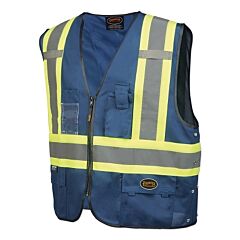 Pioneer V1021580U-2/3Xl 134Nau Safety Vest, Size 2X/3X-Large, Navy