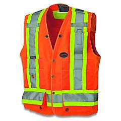 Pioneer® V1010150U-4Xl 6692U/6693U Hv Surveyor Safety Vest, Size 4Xl, Orange