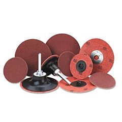 Merit Abrasives 69957399641 Aluminum Oxide Plus Quick Change Cloth Discs, 2 In Dia., 60 Grit