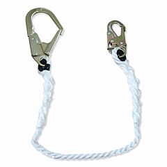 Peakworks V8151203 Restraint Lanyard, 3 Ft, Steel Snap Hook, 310 Lb, Steel Form Hook, 1