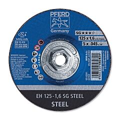 Pferd 63183 Sg Type 27 Depressed Center Cut-Off Wheel, 5 In Dia X 0.045 In Thk, 5/8-11, 46 Grit, Aluminum Oxide