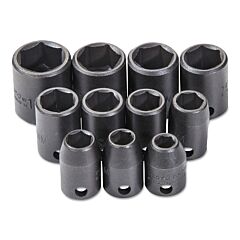 Proto® 72202 Torqueplus 11 Piece Metric Impact Socket Sets, 3/8 In, 6 Point