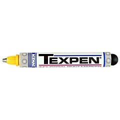 Dykem 16063 Texpen Industrial Steel Ball Tip Paint Marker, Yellow, 3/32 In, Medium